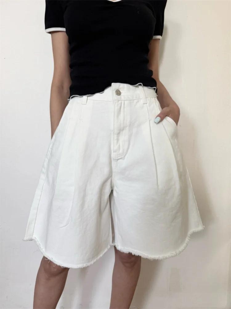Summer Clothing Y2K - Spodnie jeansowe damskie Y2K 2026, plisowane,