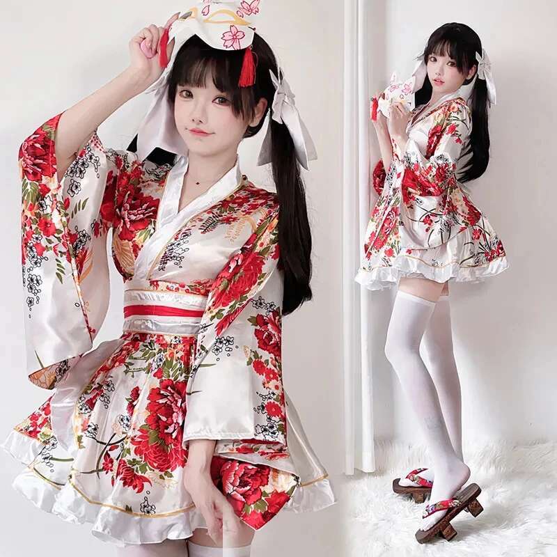 Summer Alt Clothing - Japoński modyfikowany strój kimono dla kobiet,