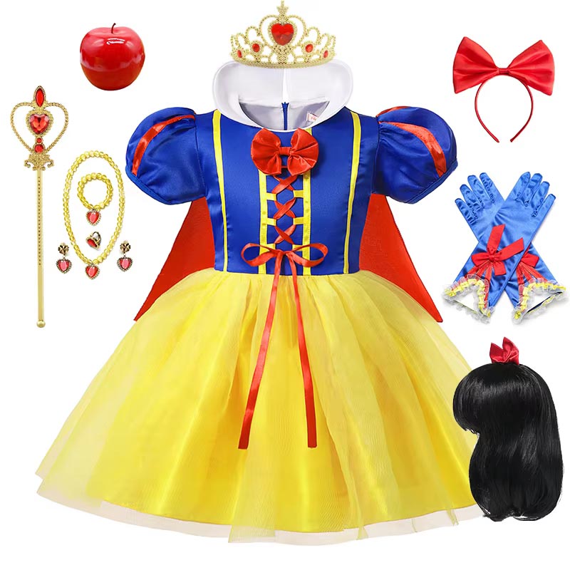 Summer Clothing Kids - Sukienka Królewny Śnieżki dla Dziewczynki z