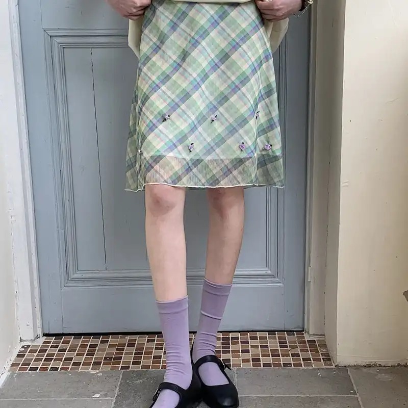 Summer Rose Clothing - Spódnice w kratę w stylu Prairie