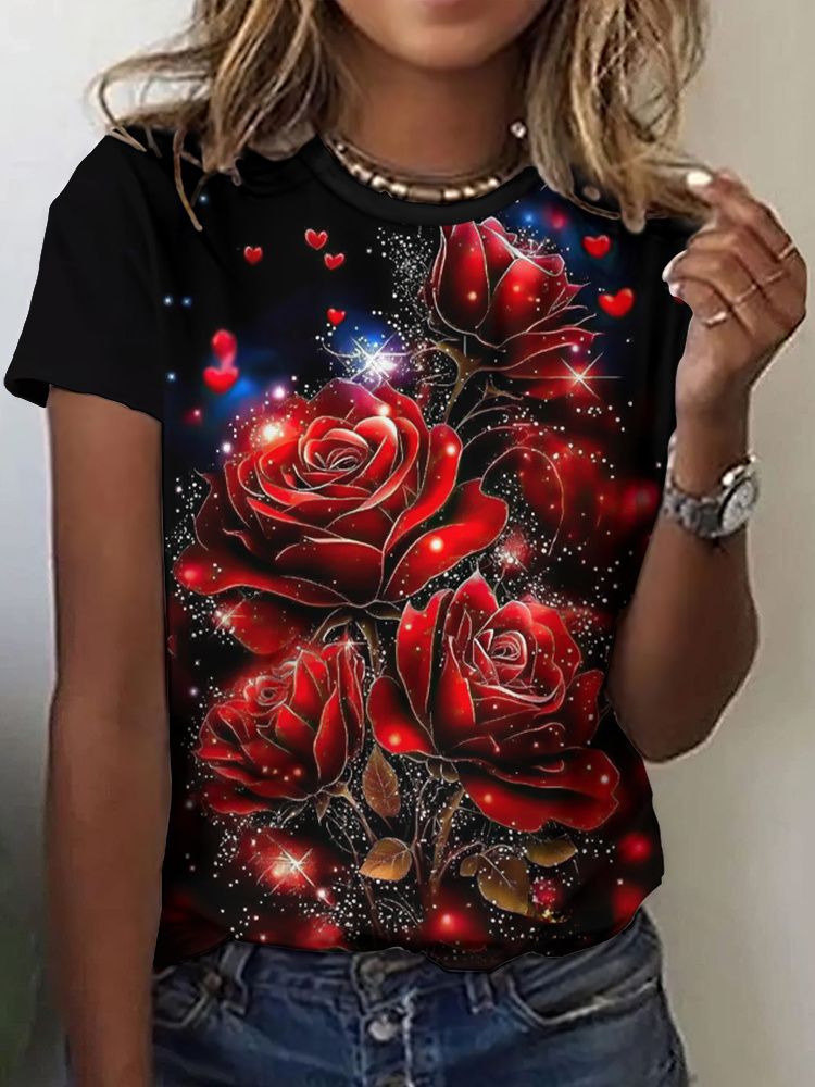 Summer Rose Clothing - Letnie koszulki damskie z kwiatowym motywem
