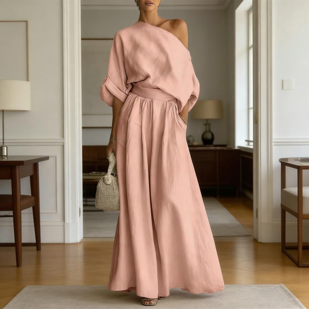 Summer Clothing Europe - Damski Zestaw Bluzka i Spodnie Elegancki