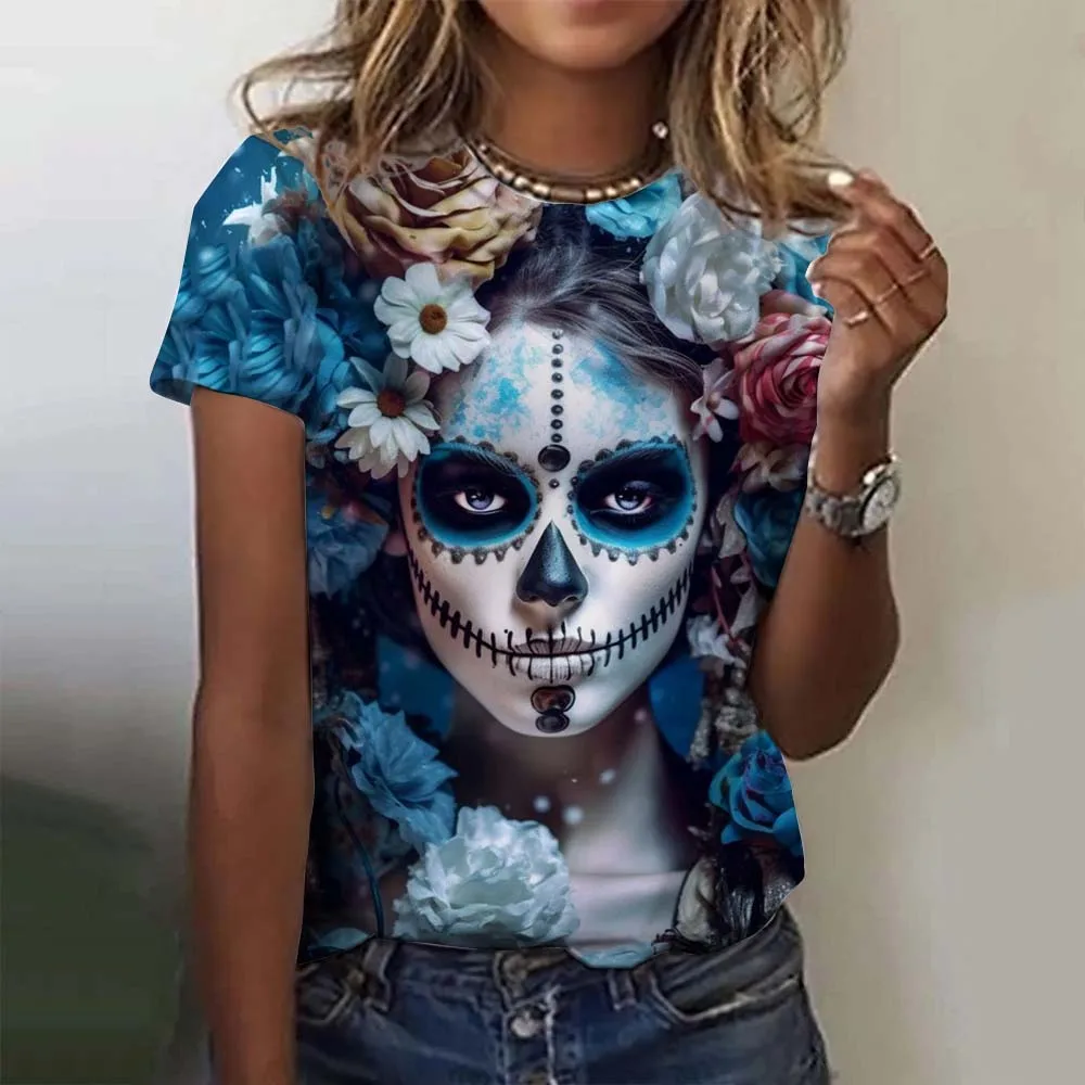 Summer Rose Clothing - Koszulka damska z motywem meksykańskiego Dnia