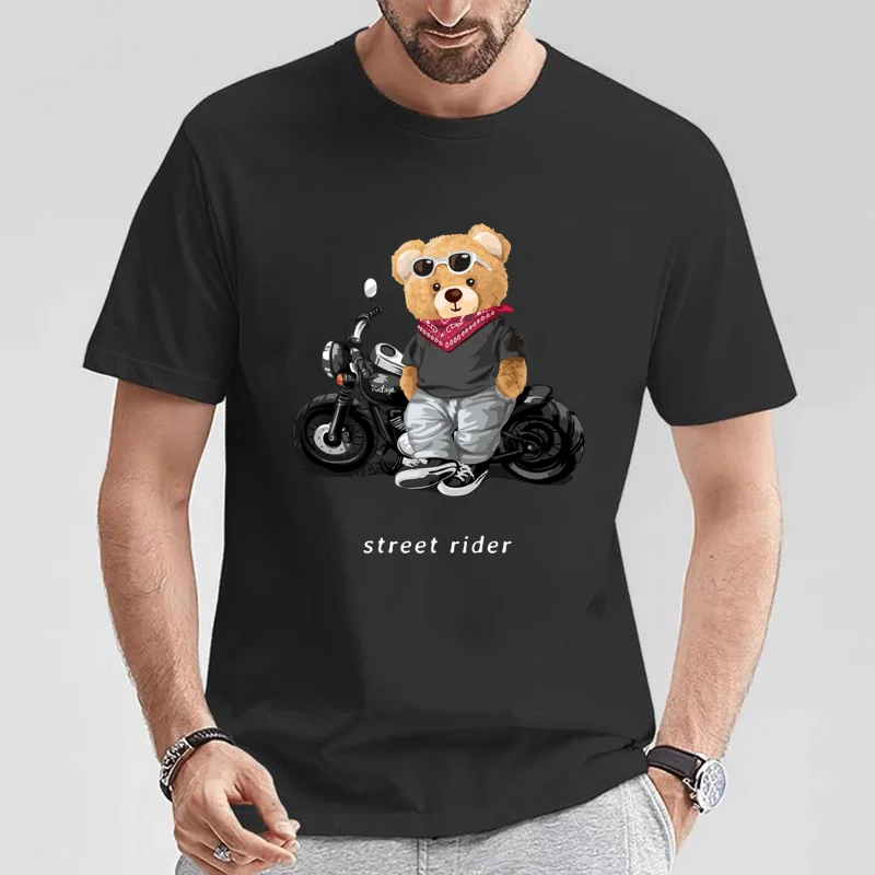 Summer Clothing Motorcycle - Miłośnicy motocykli Street Teddy Knight koszulka