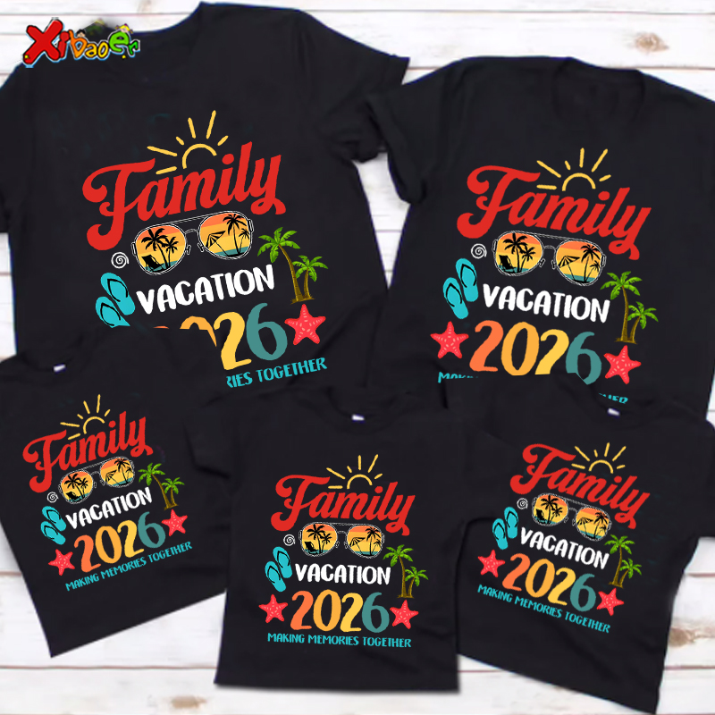 Summer Clothing Europe - Koszulka na rodzinne wakacje 2026, retro