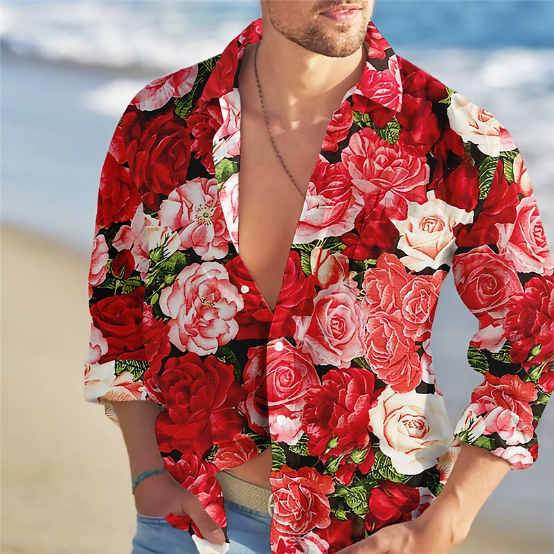 Summer Rose Clothing - 2023 koszula męska trend w modzie