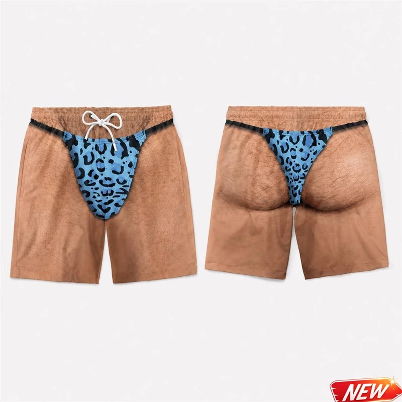 Board Short Surf - Zabawne męskie kąpielówki z nadrukiem 3D