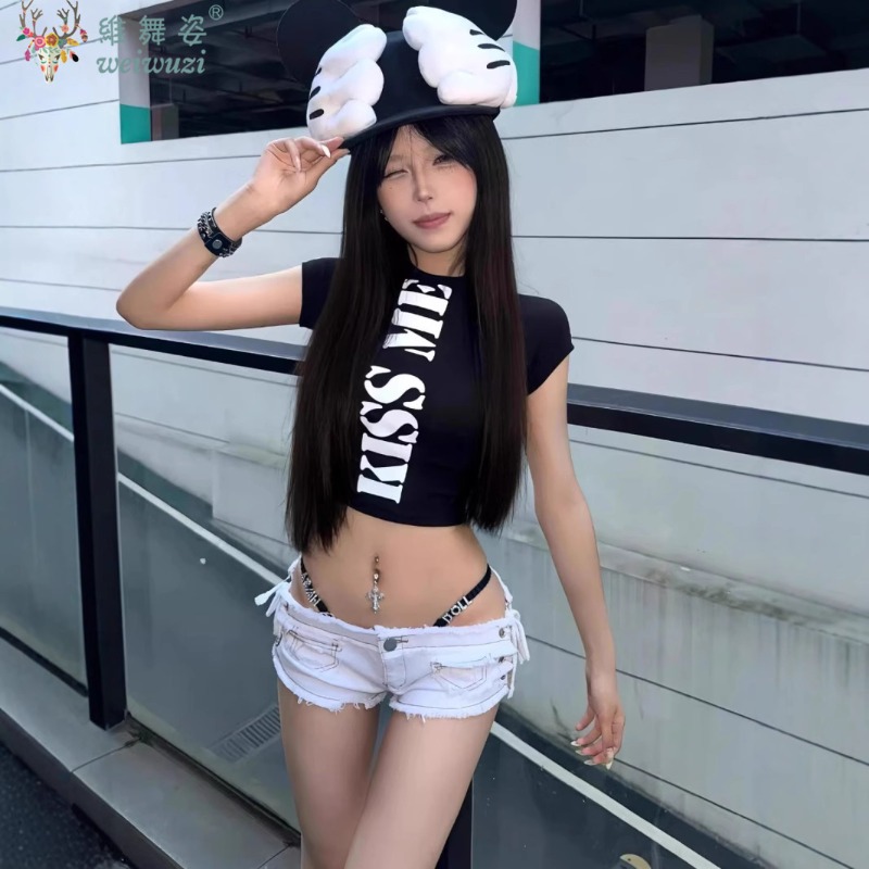 Summer Clothing Y2K - Damskie seksowne dżinsowe szorty z niskim