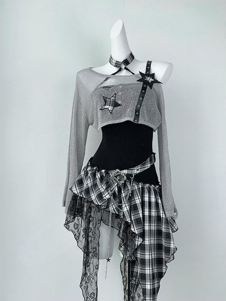 Summer Clothing Y2K - 2000s Y2K Spicy Girl Design Irregular