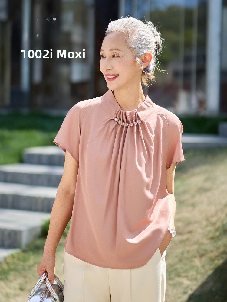 Summer Clothing Women Over 50 - Modna, cienka koszulka z krótkim rękawem