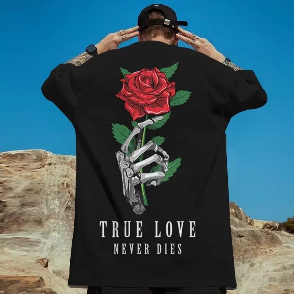 Summer Rose Clothing - Koszulka męska Harajuku z nadrukiem 3D