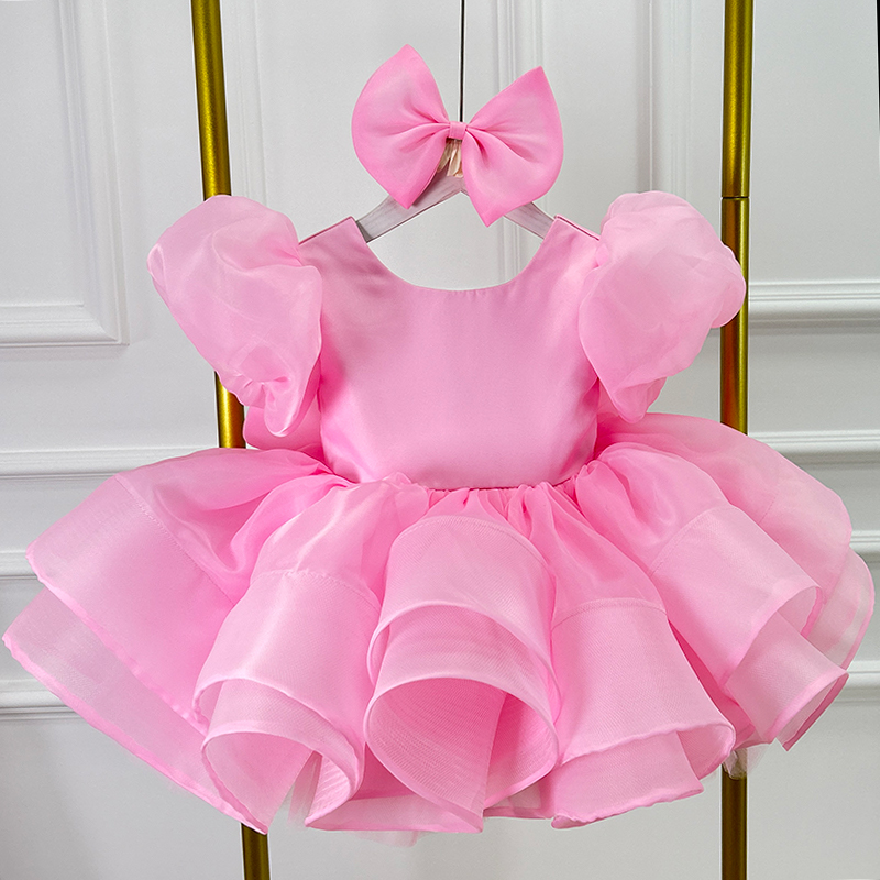Summer Rose Clothing - Nowa Satynowa Luksusowa Sukienka dla Dziewczynki