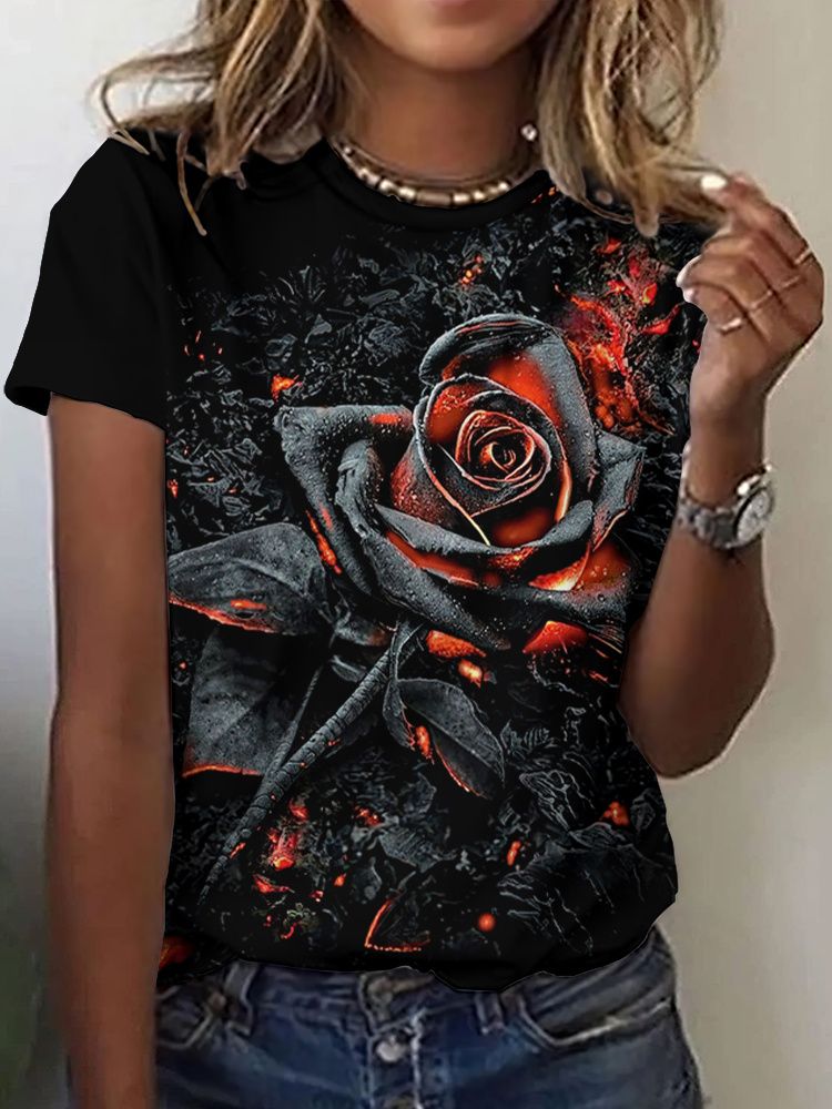 Letnie koszulki damskie z kwia – Summer Rose Clothing recenzja i cena