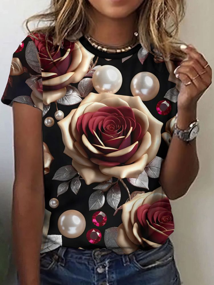 Letnie koszulki damskie z kwia – Summer Rose Clothing recenzja i cena