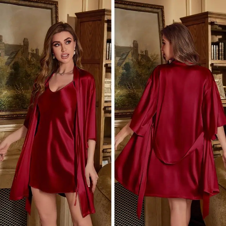 2PC szlafrok damski Rayon szla – Summer Nights Clothing recenzja i cena