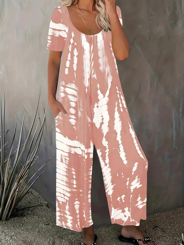 Plus Size Stripe Printed Round – Summer Clothing Plus Size recenzja i cena