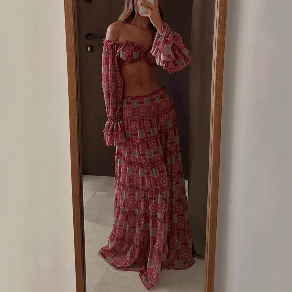 Zestaw dwuczęściowy: spódnica  – Summer Vacation Clothing Women recenzja i cena