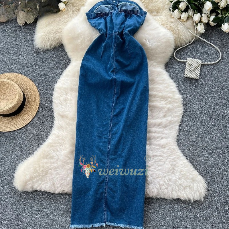 Sukienka damska retro bez rami – Summer Clothing Y2K recenzja i cena