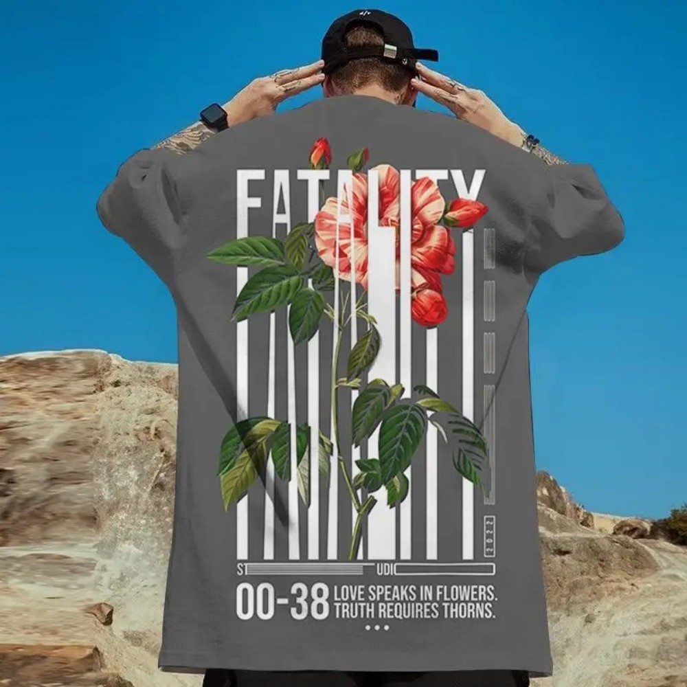Koszulka męska Harajuku z nadr – Summer Rose Clothing recenzja i cena