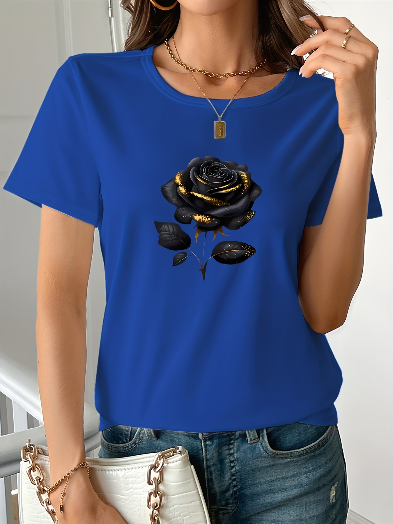 Damska koszulka oversize w kol – Summer Rose Clothing recenzja i cena