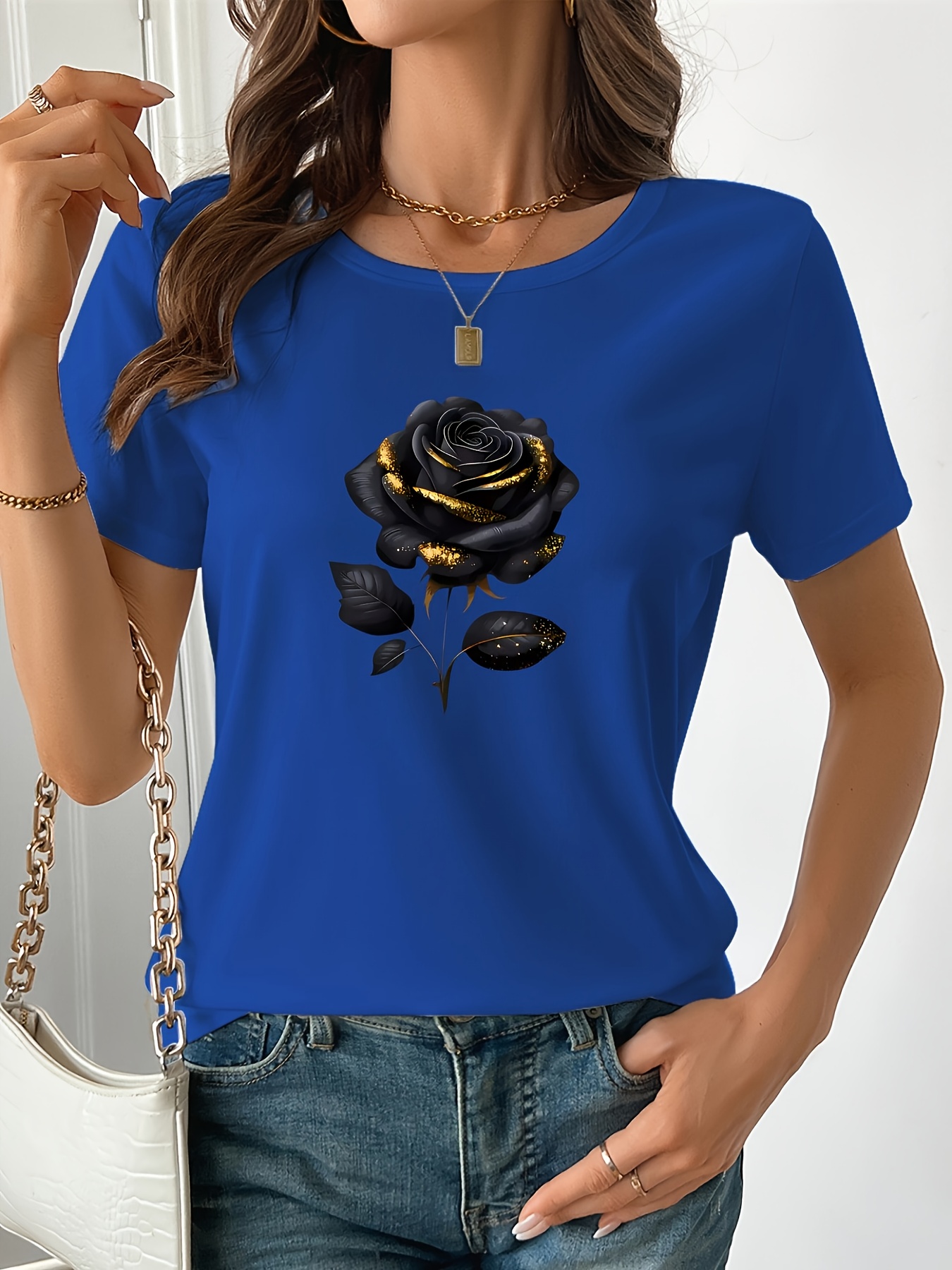 Damska koszulka oversize w kol – Summer Rose Clothing recenzja i cena